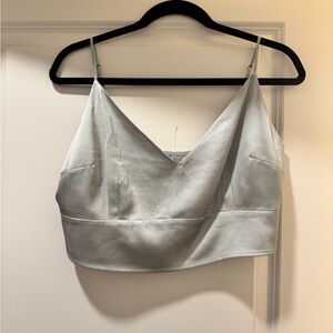 Abercrombie & Fitch Light Gray Crop Top